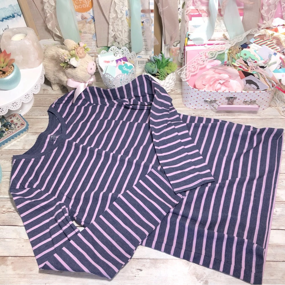 Cherokee Ultimate Tee Striped Long Sleeve T-Shirt Top Girl’s Size Large 10/12